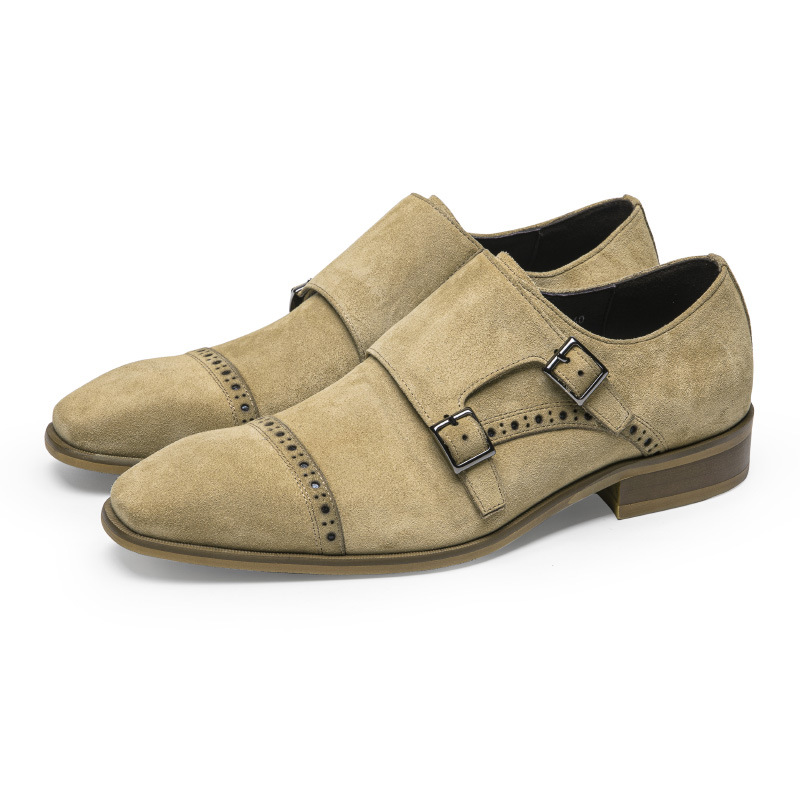 Monk Strap Shoe - Vintage Design Heren Jurk Schoenen Echt