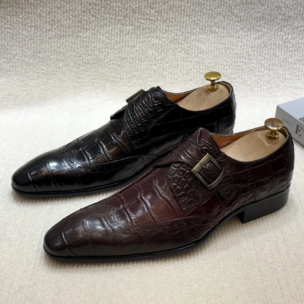 Monk Strap Shoe - FELIX CHU Heren Echt Leer Instapper