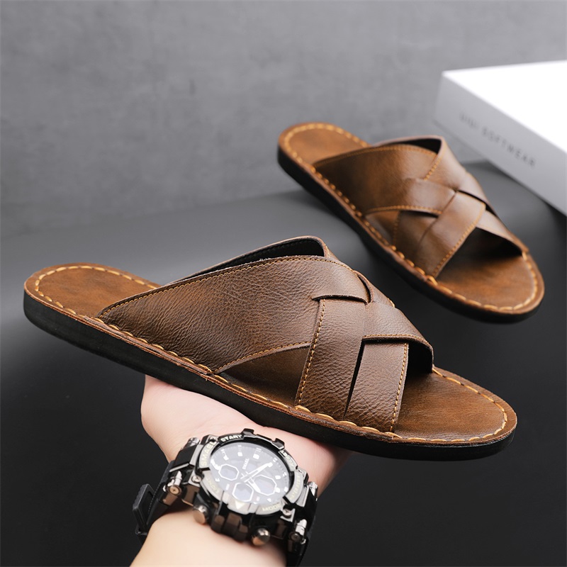Men'S Shoes Top Brands - Echt leer Heren Casual Sandalen Zomer