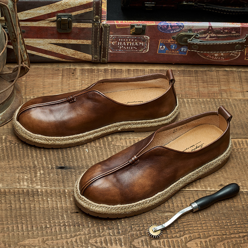 Monk Strap Shoe - Yetties handgemaakte monnikriem vissersloafers voor heren,