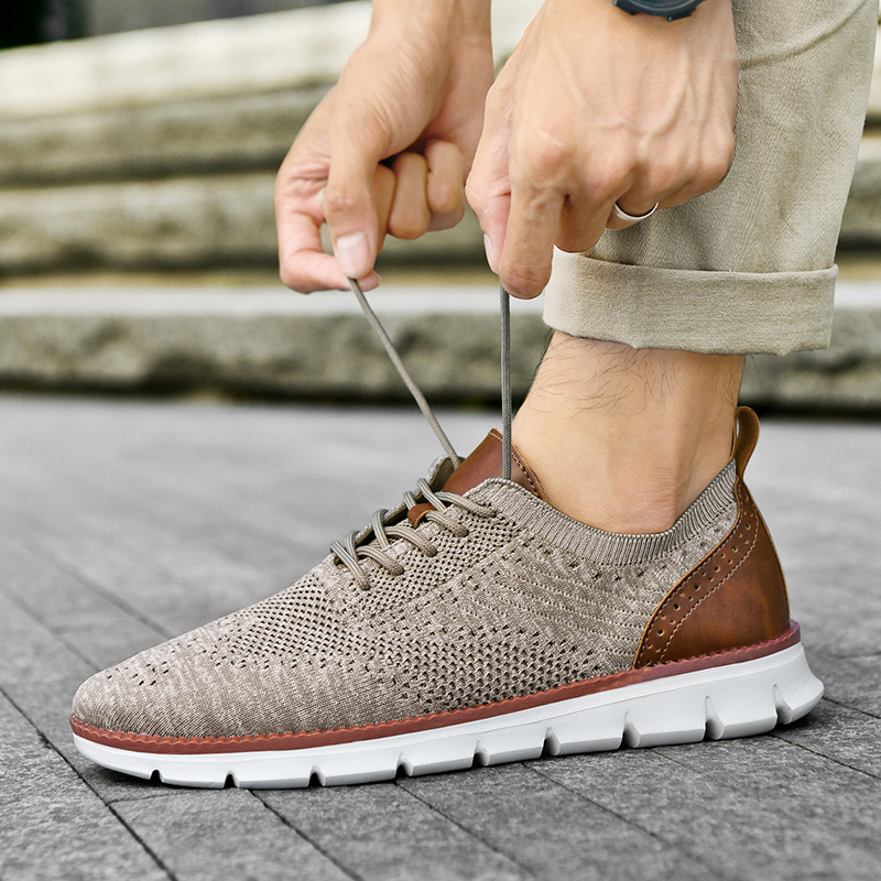 Men'S Shoes Dress Casual - Heren vrijetijdsschoenen Klassieke ademende brogue-flats Dempende