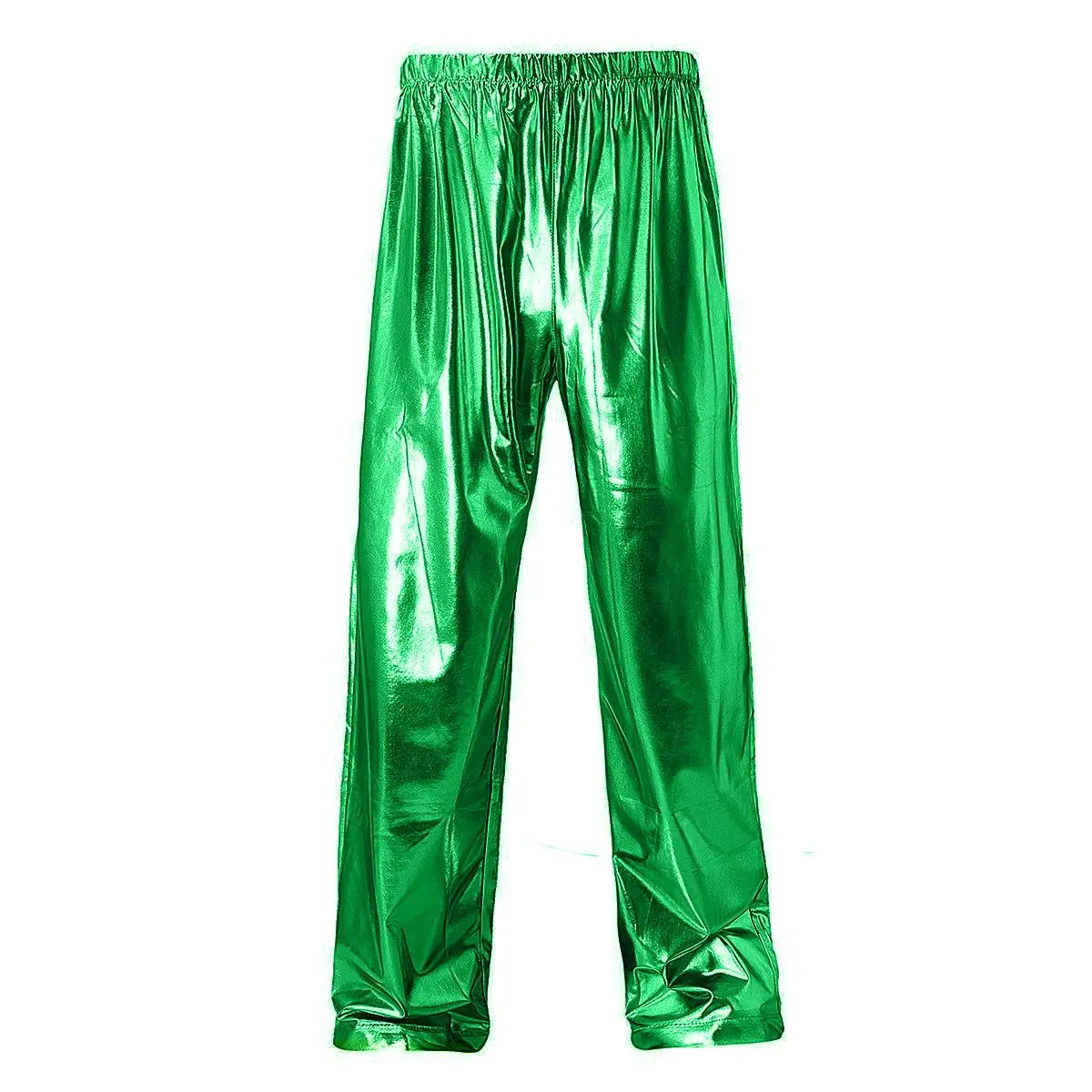 Men Shoes Xxl - Groene glanzende herenbroek, mode casual broek,