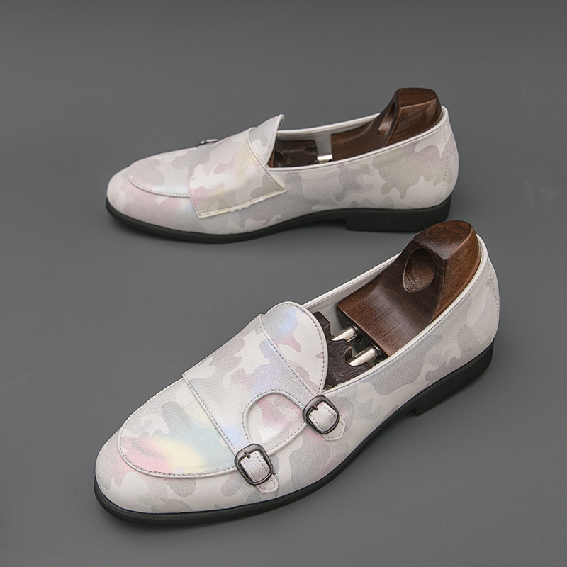 Monk Strap Shoe - Ademende herenloafers Kleurrijke monnikriemschoenen Business Casual