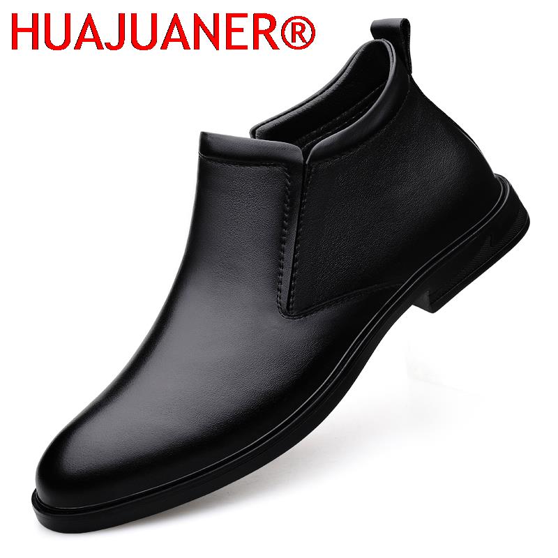Men'S Shoes Dress Casual - Chelsea Laarzen Zwarte Heren Korte Lederen