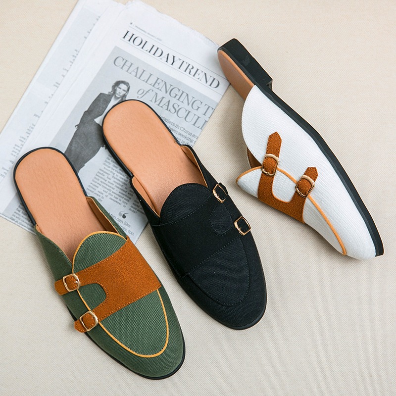 canvas muilezels halve schoene - Monk Strap Shoe recensie en prijs