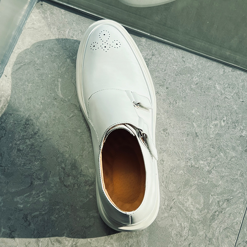 Minimalistische designer witte - Monk Strap Shoe recensie en prijs